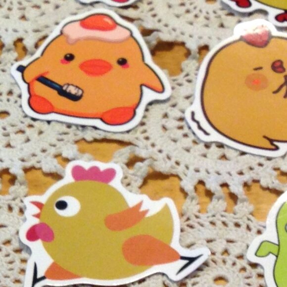 Cute chicks and chickens colorful stickers for cellphones, laptop, lockers - Picture 3 of 5